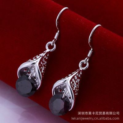 【小饰品批发 创意银饰品批发 甜筒镶钻耳环 紫色 新款供应E208】价格,厂家,图片,其他耳饰,深圳市莱卡尼贸易-